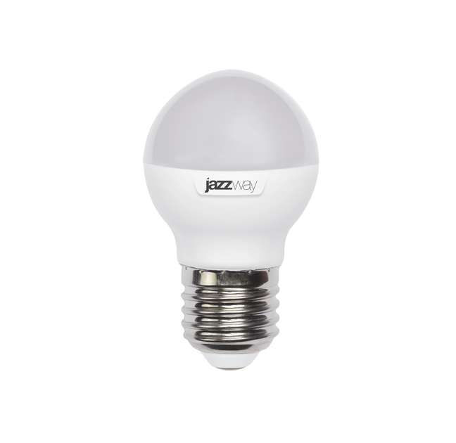 JazzWay Лампа светодиодная PLED-SP-G45 7Вт шар 5000К холод. бел. E27 540лм 230В JazzWay 1027887-2