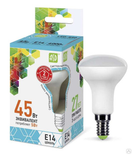 ASD Лампа светодиодная LED-R50-standard 5Вт 4000К нейтр. бел. E14 450лм 160-260В ASD 4690612001517 