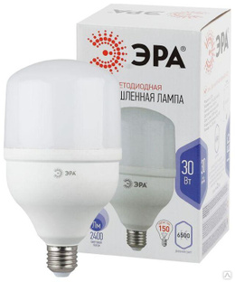 Лампа светодиодная высокомощная POWER 30W-6500-E27 2400 лм ЭРА Б0027004 