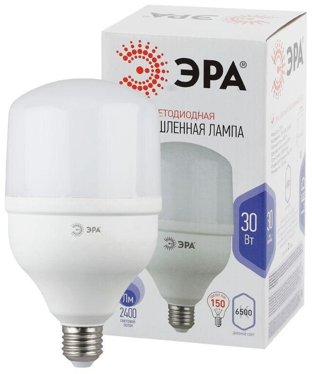 Лампа светодиодная высокомощная STD LED POWER T100-30W-6500-E27 30 Вт T100 колокол 6500К E27 2400 лм Эра Б0027004
