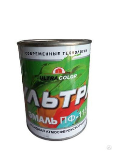 Краска ЭМАЛЬ ПФ115 -УЛЬТРА- зеленая 0.8 кг 