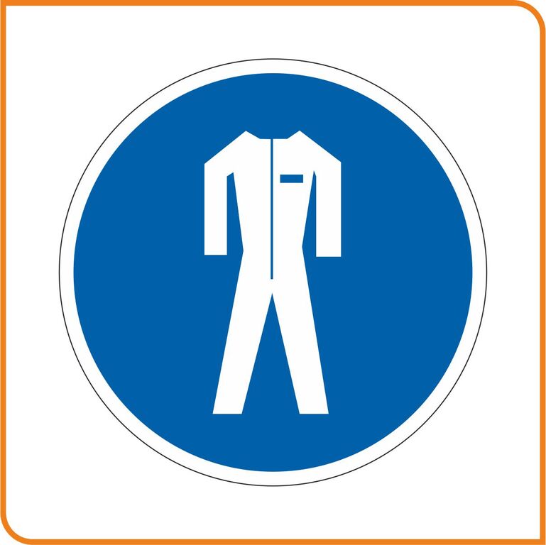 Знак Работать в защитных одежде