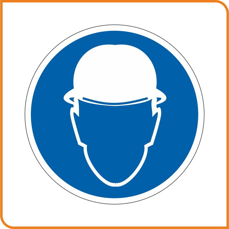 Знак Работать в защитной каске (шлеме)