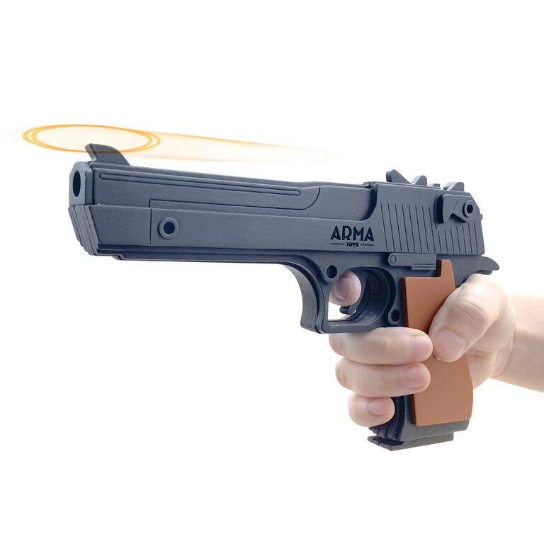 Резинкострел макет деревянный стреляющий пистолет DESERT EAGLE