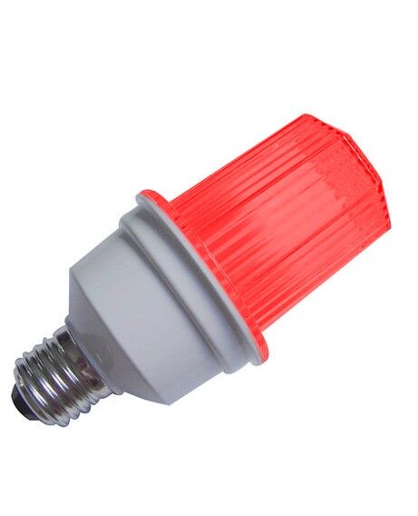 Строб лампа светодиодная с цоколем Е27 красный