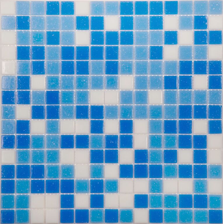 Мозаика стеклянная MIX14 NSmosaic голубая