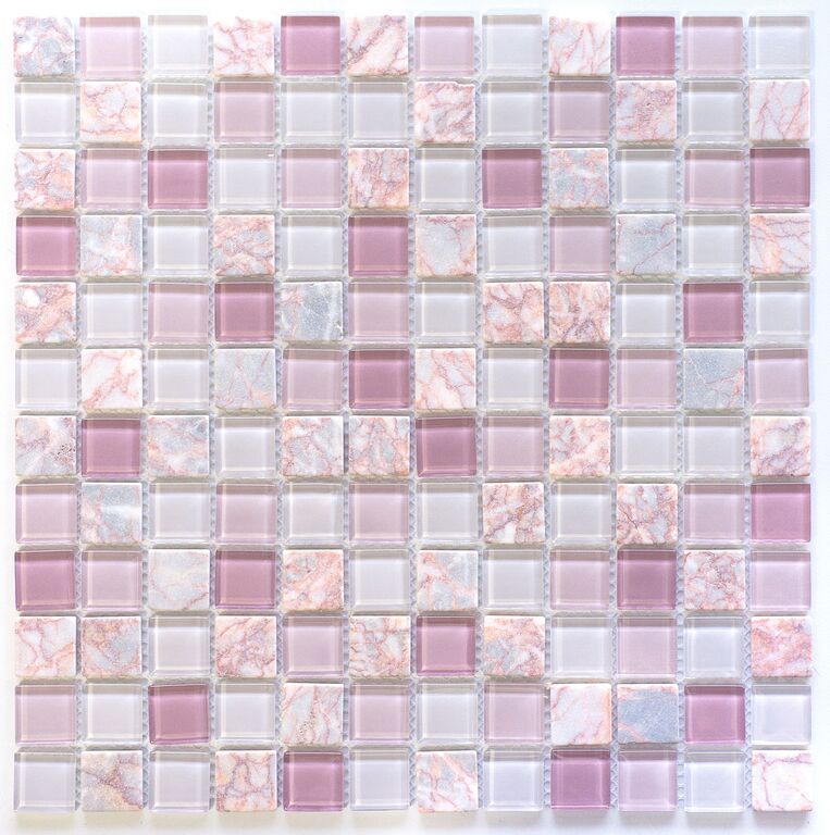 Мозаика Exclusive S-854 NSmosaic стекло камень розовая