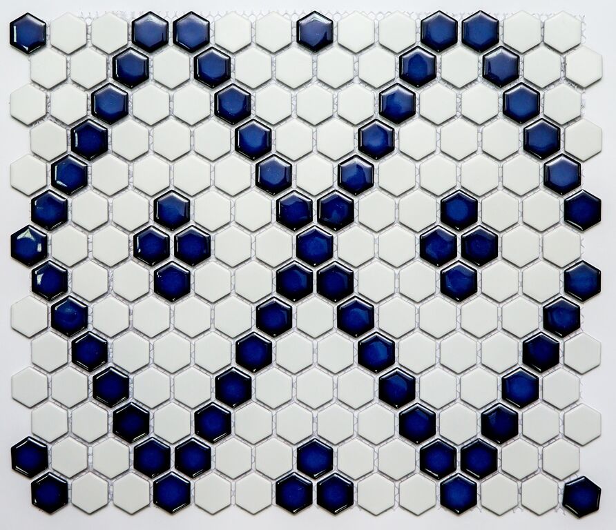Мозаика керамическая PS2326-43 NSmosaic синяя белая