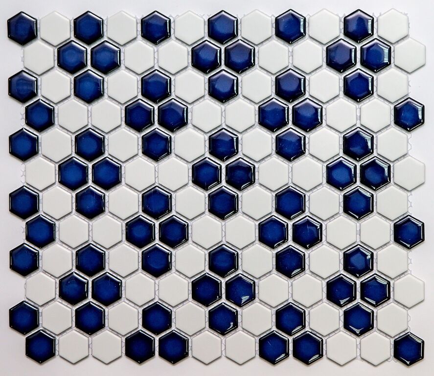 Мозаика керамическая PS2326-44 NSmosaic синяя белая