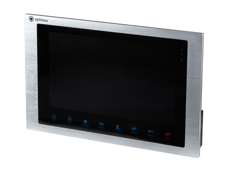 Монитор видеодомофона Optimus VM-10(S). Диагональ 10’’ TFT LCD 1024x600, до 2-х панелей