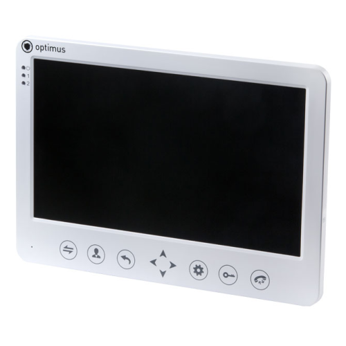 Монитор видеодомофона Optimus VM-7.1(W). Диагональ 7’’ TFT LCD (16:9) 800×480, до 2-х панелей