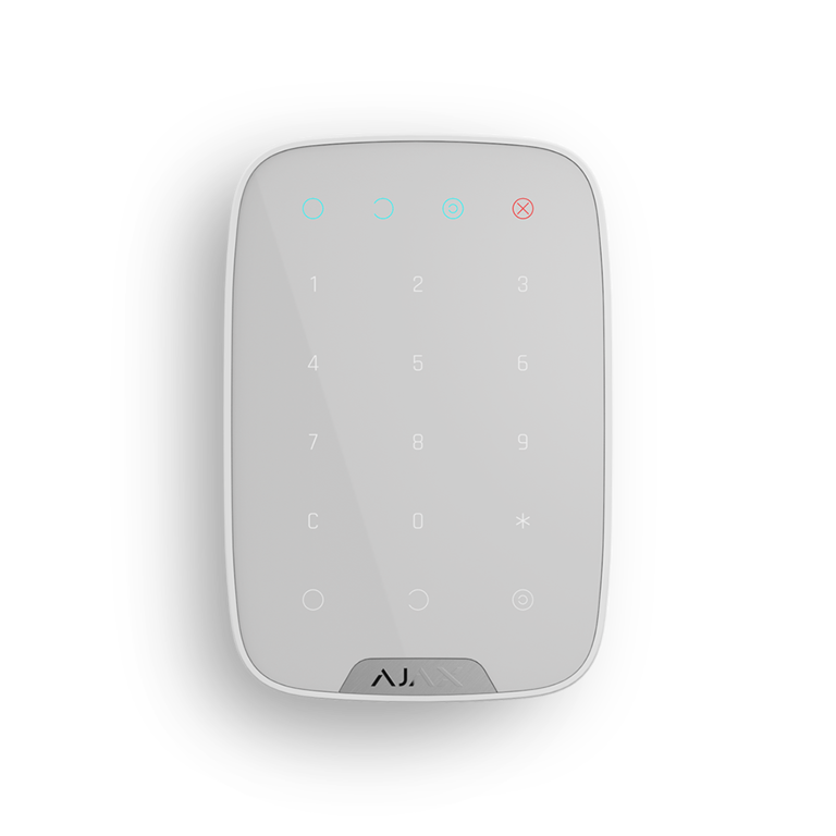 Ajax KeyPad (белый) Беспроводная клавиатура с сенсорными кнопками AJAX