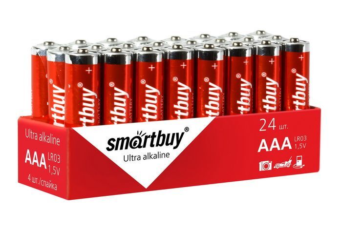Батарейка алкалиновая Smartbuy, LR03, AAA (мизинчиковая) Разные производители