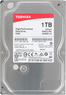 Жесткий диск TOSHIBA P300 HDWD110UZSVA. 1Tб. HDD. SATA III. 3.5D Toshiba 