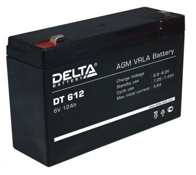 АКБ DELTA DT 612 Аккумуляторная батарея 6 В, 12 Ач Разные производители