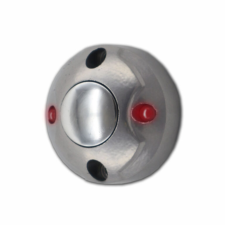 PUSHka (никель). Кнопка выхода накладная, НО, 12В, 0,1А, металл, 2-цветная подсветка, 40*20мм Разные производители