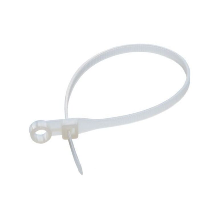 Стяжка для кабеля пластиковая (хомут) 150*3,6мм с монтажным отверстием Разные производители