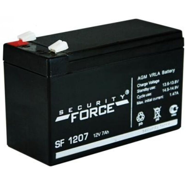 Аккумуляторная батарея Security Force SF 1207. 12В, 7Ач. Разные производители