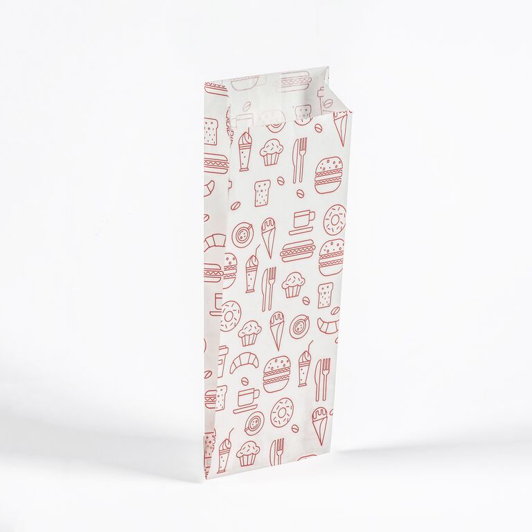 Пакет для хот-дога, бутерброда, шавермы бумажный 80х30х220 мм