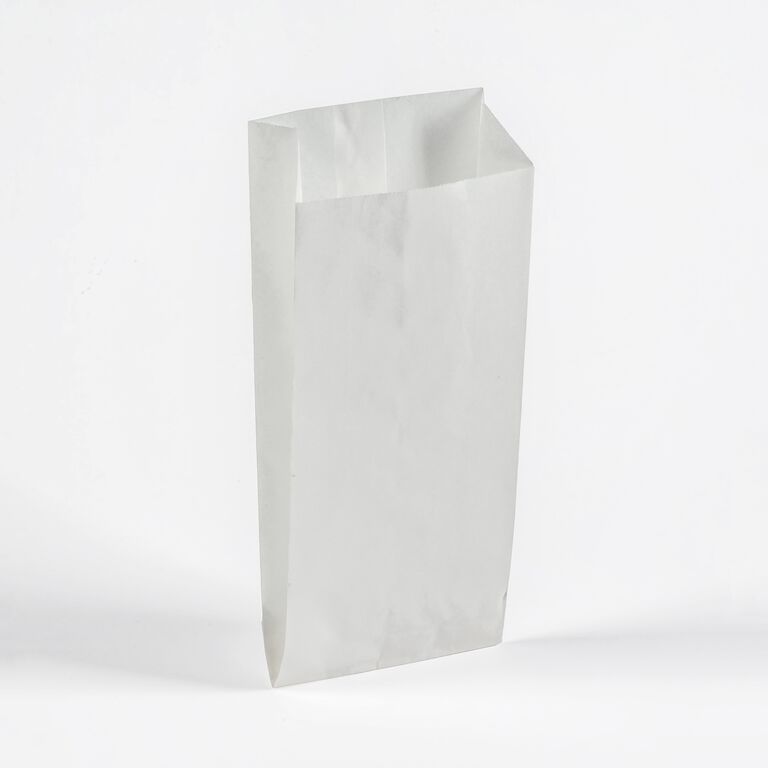 Пакет бумажный для семечек, орехов белый 80х50х185 мм 1