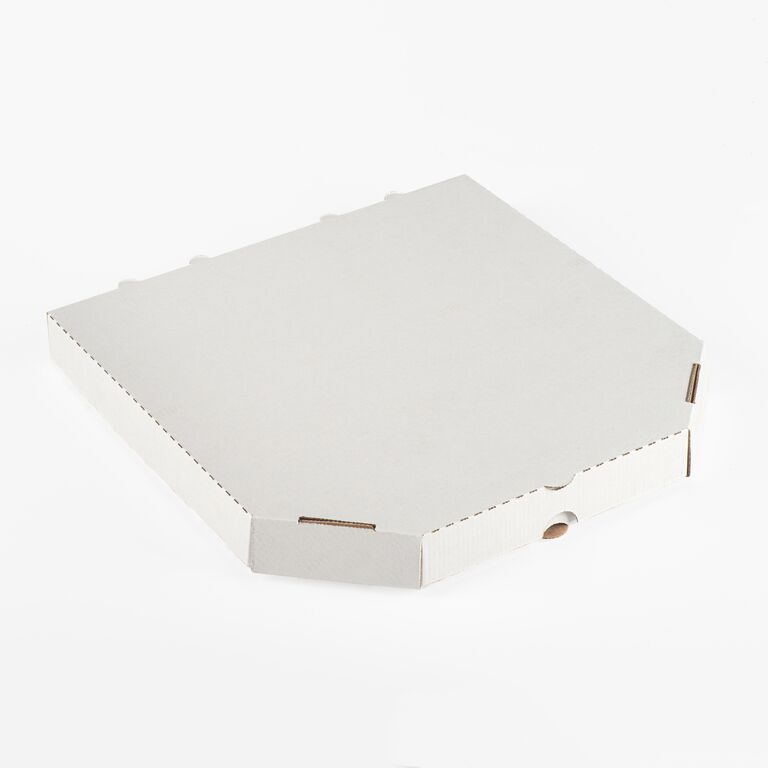 Коробка для пирога, пиццы 31х31х4,5 см Белая без печати