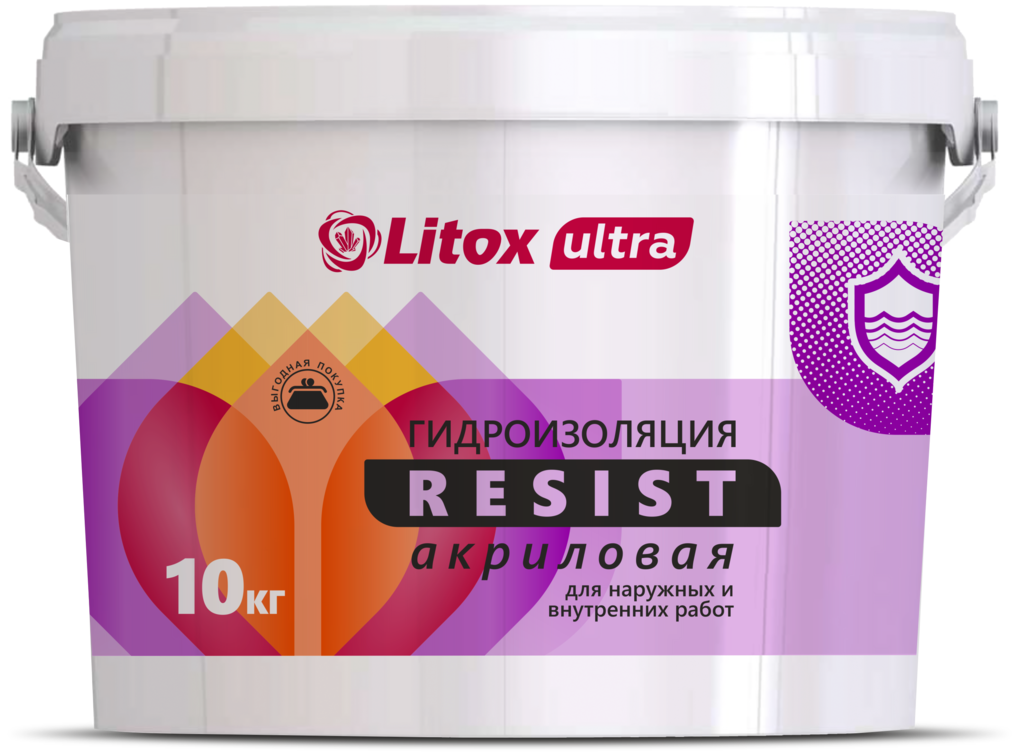 Гидроизоляция акриловая LITOX ULTRA RESIST 10 кг