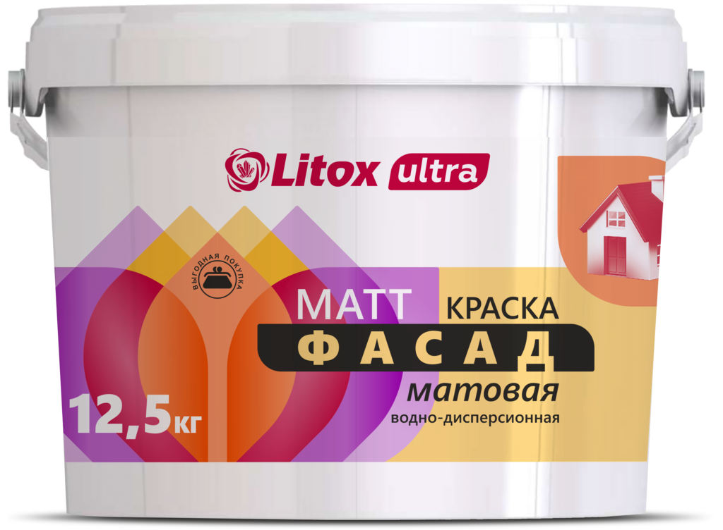 Краска LITOX ULTRA MATT ФАСАД 3 кг, 12,5 кг