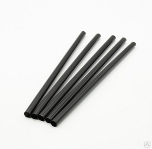 Трубочки для коктейлей черные в индивидуальной упаковке 0,8х24 см 
