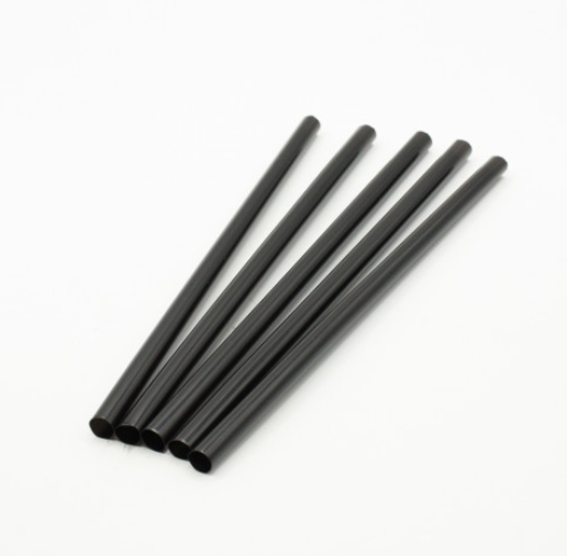 Трубочки для коктейлей черные в индивидуальной упаковке 0,8х24 см