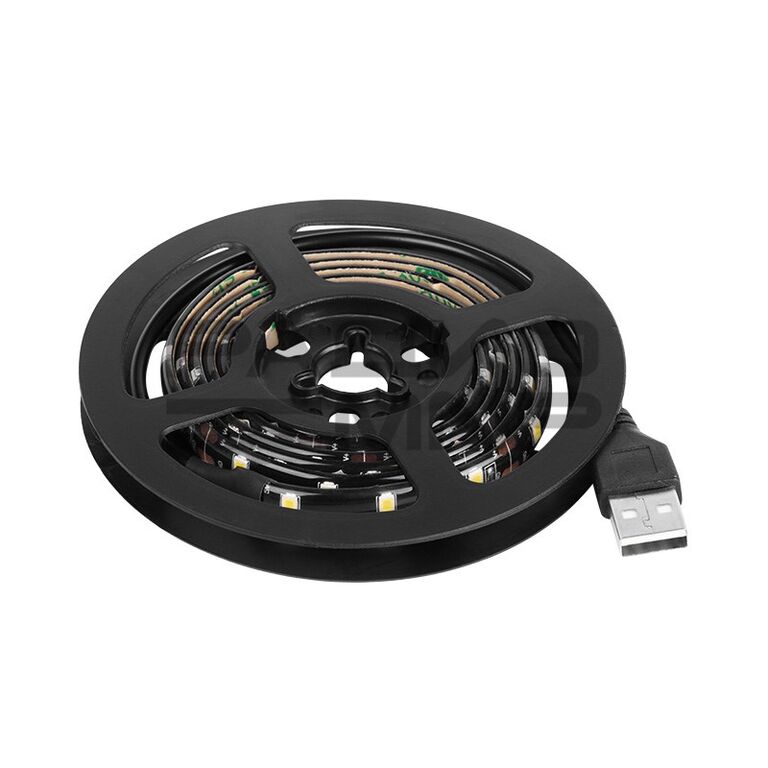Лента LED с USB коннектором 5В, 8мм, IP65, SMD 2835, 60 LED на 1м (жёлтый) "Lamper" 4