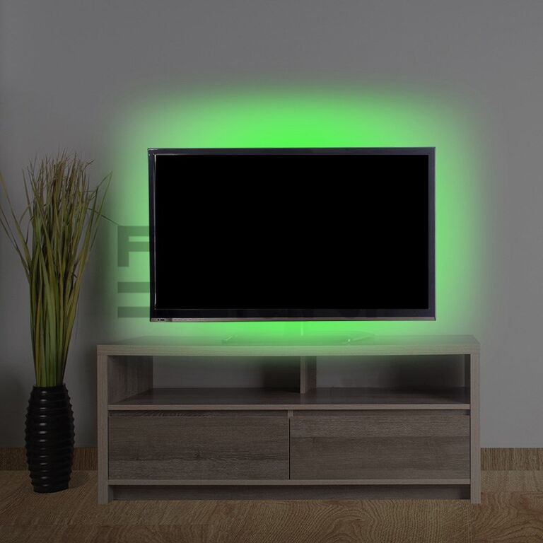 Лента LED с USB коннектором 5В, 8мм, IP65, SMD 2835, 60 LED на 1м (зелёный) "Lamper" 2