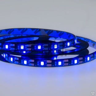 Лента LED с USB коннектором 5В, 8мм, IP65, SMD 2835, 60 LED на 1м (синий) "Lamper" #1