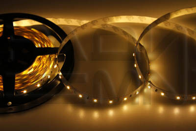 LED лента открытая, 8 мм, IP23, SMD 2835, 60 LED/m, 12 V, цвет свечения теплый белый "Lamper" 2