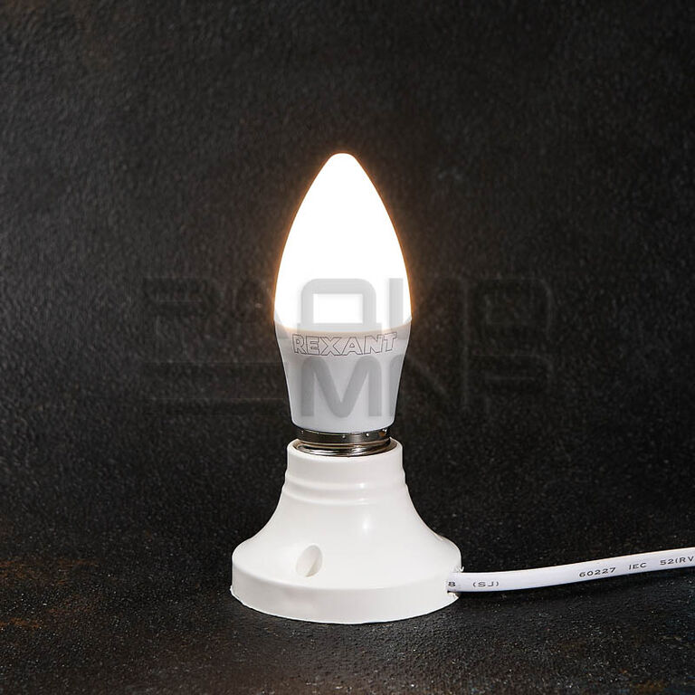 Лампа светодиодная Свеча (CN) 9,5 Вт E27 903 лм 2700K тёплый свет "Rexant" 2