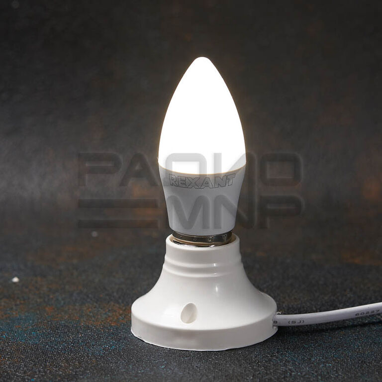 Лампа светодиодная Свеча (CN) 9,5 Вт E27 903 лм 4000K нейтральный свет "Rexant" 3