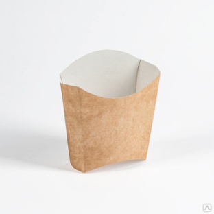 Коробка бумажная для картофеля фри крафт 100 гр 