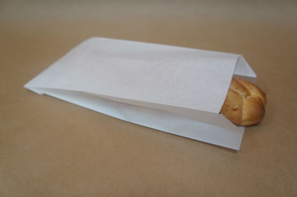 Пакет бумажный для семечек, орехов белый 80х50х185 мм 2
