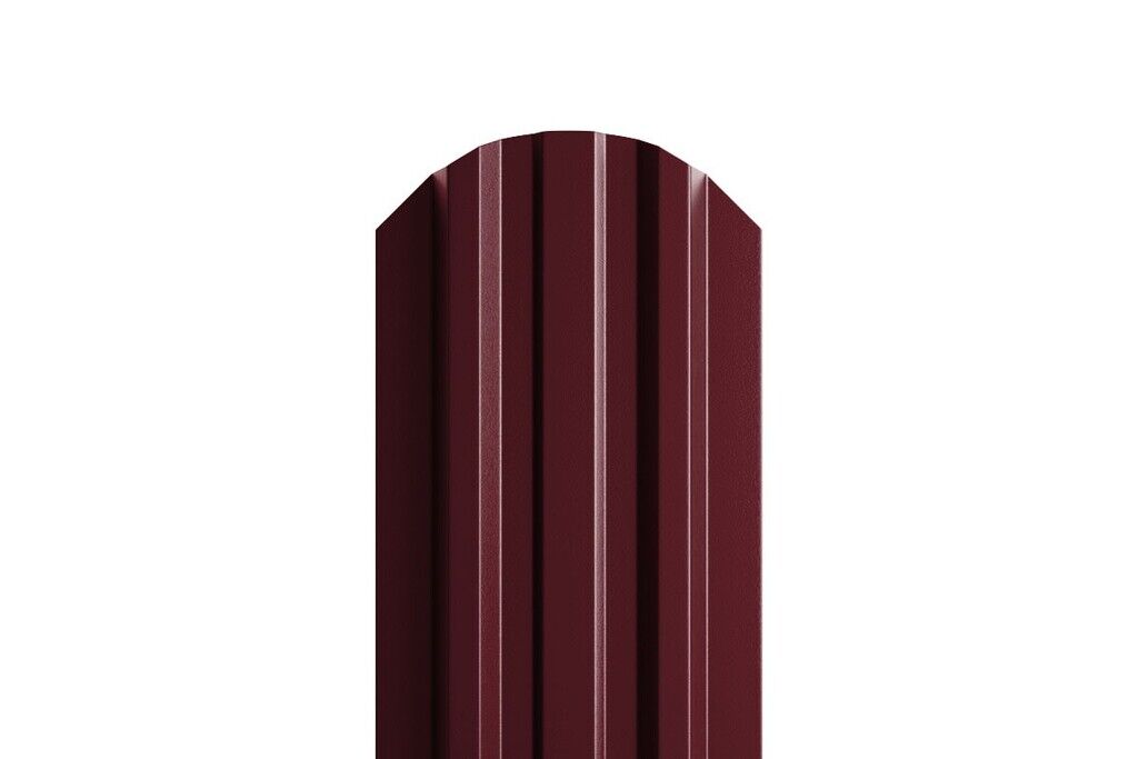 Штакетник М-обр. фигурный 0.4 мм, RAL 3005 (кр.вино), шир. 108мм, дл. 1.5м