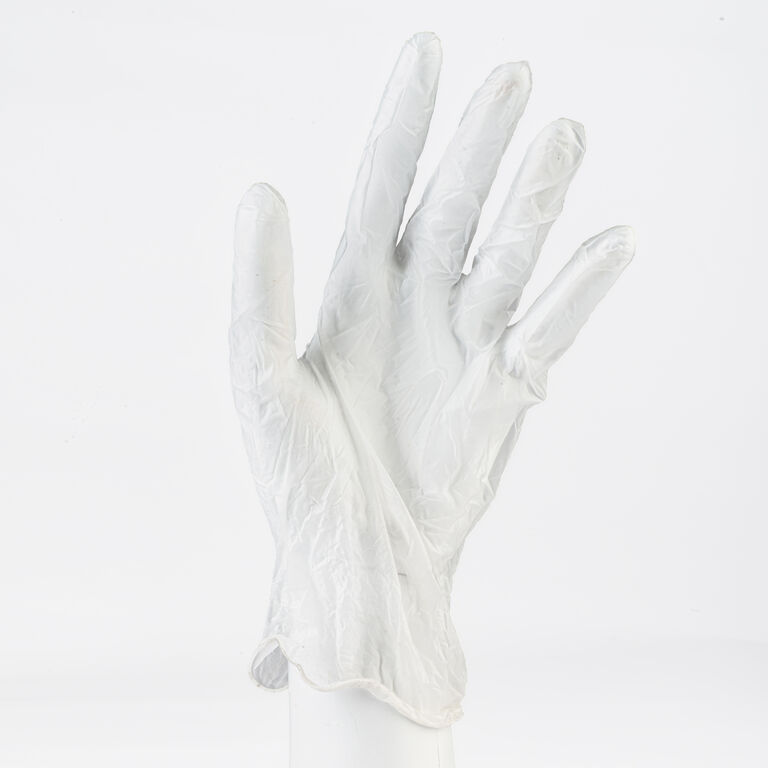 Перчатки виниловые прозрачные размер L одноразовые