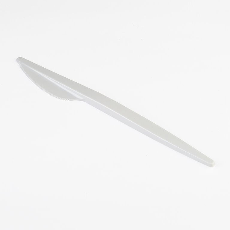 Нож одноразовый пластиковый 165 мм белый