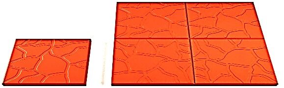 Плитка тротуарная "Тучка" 300х300х30 мм красный цвет