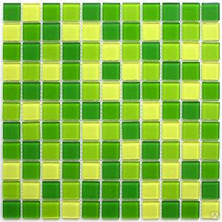Мозаика стеклянная Apple mix Bonaparte зеленая желтая #1