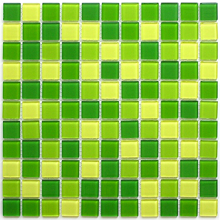 Мозаика стеклянная Apple mix Bonaparte зеленая желтая