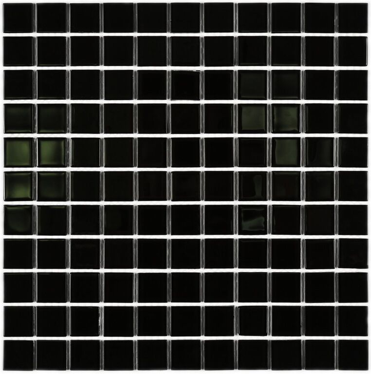 Мозаика стеклянная Black glass Bonaparte черная