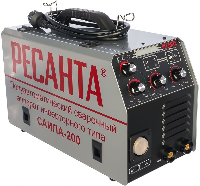 Сварочный аппарат инверторный полуавтомат Ресанта САИПА-200