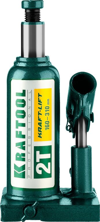 Домкрат KRAFTOOL гидравлический бутылочный "Kraft-Lift", сварной, 2т, 160-310мм