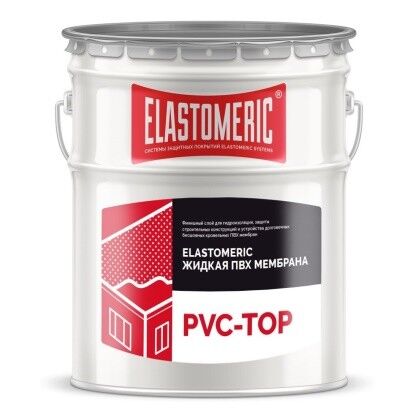 ПВХ мембрана жидкая (мастика) Elastomeric PVC–Top (светло-серая 3 кг)