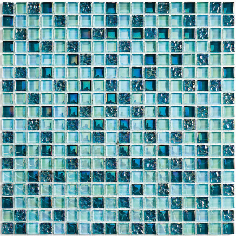 Мозаика стеклянная Sea Drops Bonaparte бирюзовая синяя