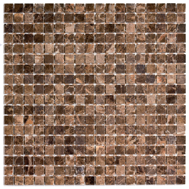 Мозаика каменная PIX304 Pixmosaic Dark Emperador PIX 304 полированная коричневая