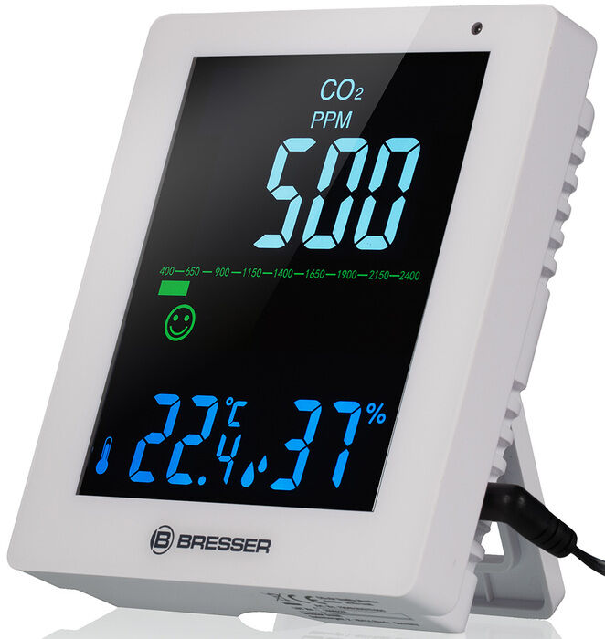 Bresser Air Quality Smile с датчиком CO2, белый барометр